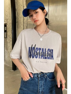 Only Trendwear  Unisex Nostalgia Baskılı Oversize Tshirt