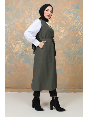 Kadeem Giyim Trençkot & Yelek Cepli Düğmeli -Su Geçirmez