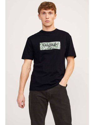 Jack & Jones Jorlafayette Brandıng Tee Siyah Erkek Kısa Kol T-Shirt