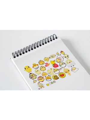 Liyacraft Sevimli Civciv Planlayıcı Sticker Seti  Planner Ajanda Bullet Journal Için Uygun Set