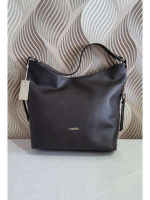 Tekno Trust 358 Acı Kahve Çanta Kahverengi Baskılı Deri