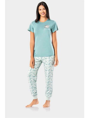 Erdem Yeşil Kadın Pijama Takımı 2023-20 Yeşil 325107