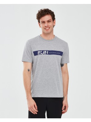 Skechers Graphic T-Shirt M Short Sleeve Erkek Gri Melanj Tshirt S241009-036