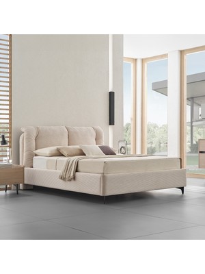 Enza Home Terra Başlıklı Baza 2'li Set - Krem