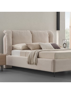 Enza Home Terra Başlıklı Baza 2'li Set - Krem