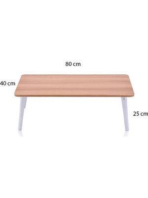 servetavcı Çift Kişilik Yatak Sehpası - Atlantik Çam - Oval Kenar 80 x 40 cm