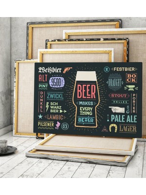 BK Beer Tasarımlı Kanvas Tablo (50 x 70 Cm.) 2