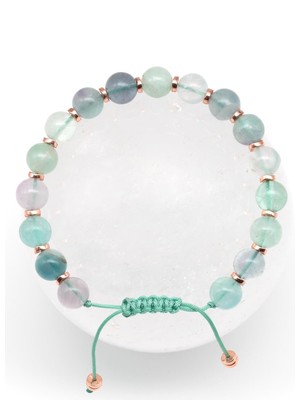 Alibaba Doğaltaş Florit Doğal Taş Makrome Örme Bileklik