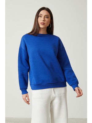 Twenty3  Kadın Bisiklet Yaka Uzun Kollu Basic 3 Iplik Şardonlu Sweatshirt