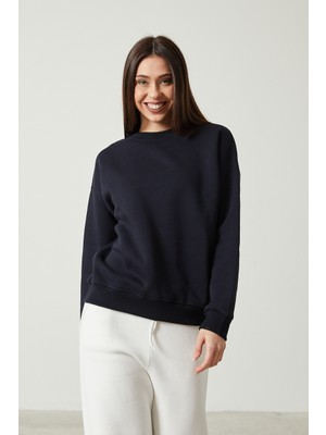 Twenty3  Kadın Bisiklet Yaka Uzun Kollu Basic 3 Iplik Şardonlu Sweatshirt