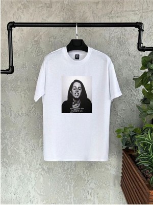 Black Sokak Erkek Beyaz Dont Cry Baskılı Bisiklet Yaka Tshirt
