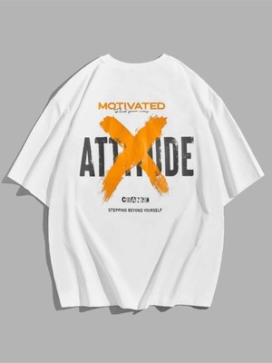 Black Sokak Erkek Beyaz Motıvated Bisiklet Yaka Tshirt