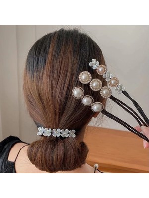 Qiuhong Shop D2 Vintage Kabuk Inci Saç Tokası Bun Saç Modeli Saç Sopa Kadınlar Zarif Saç Scrunchies Çiçek Saç Makinesi Araçları Saç Aksesuarları (Yurt Dışından)