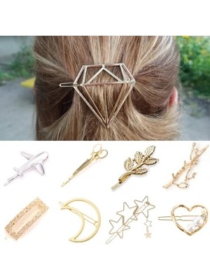 Qiuhong Shop Gümüş 1 Adet Glamour Moda Saç Tokası Kadınlar Için Saç Tatlı Firkete Takı Lady Inci Barrette Sopa Kalp Şapkalar Çocuk Kız Çocuk (Yurt Dışından)