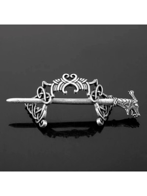 Qiuhong Shop Teneke Viking Saç Haireltics Knots Crown Runes Saç Klipleri Sopa Slayt Iskandinav Mitolojisi Saç Takı Kadın Saç Süsleri (Yurt Dışından)