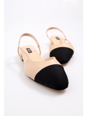 5in1Canpolat Nude Slingback Babet 301