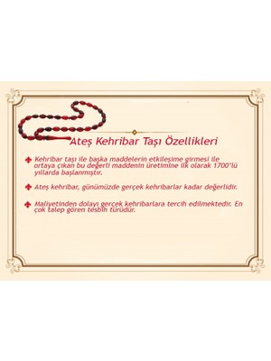 Tesbihname 1000 Ayar Gümüş Kazaz Püsküllü Uçlu Kapsül Kesim Şeffaf Bonibon Ateş Kehribar Tesbih