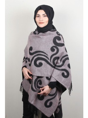 Eşarppark Armürlü Panço 509-0024-107 Toz Pembe