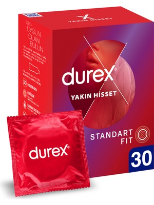 Durex 30'lu İnce ve Ekstra Hassas Prezervatif - Yakın Hisset