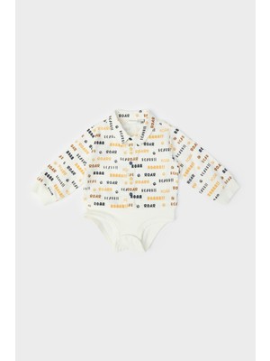 Layette Erkek Bebek Desenli Kısa Kol Gömlek Grafik Desen 23FW0LT8603 Günlük Stil