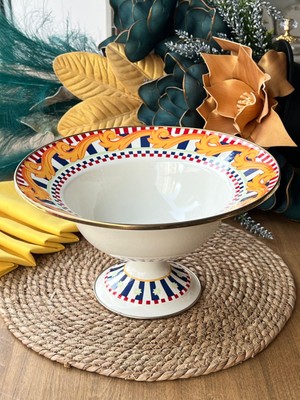 Rossev Elegance Emaye Ayaklı Meyve Tabak