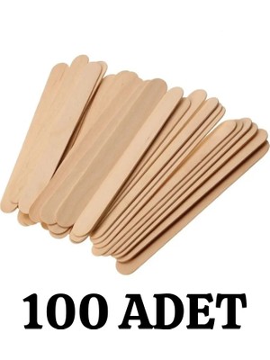 Kalbi Ticaret Abeslang Tahta Dil Basacağı Ahşap Çubuk 100'LÜ Dil Basma Çubuğu Ağda Spatulası