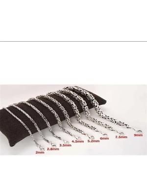 Osmanlı Gümüş Erkek Gümüş Bileklik - 2mm Kare Kral Model 925 Ayar Gümüş Erkek Bileklik Künye