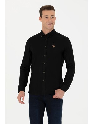 U.S. Polo Assn. Düğmeli Yaka Pamuk Slim Fit Gömlek Erkek Gömlek G081SZ0041826727