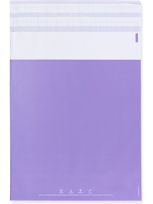 House Of Pack Renkli Kargo Poşeti - 48X55 cm - Lila - 50 Adet ' Hello I'm Yours ' Baskılı