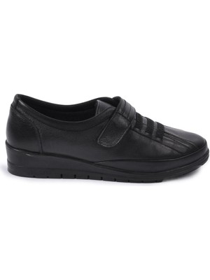 Voyager 7679 Siyah Kadın  Deri Günlük Ayakkabı