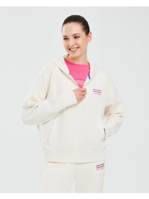 Skechers Essential W Full Zip Hoodie Sweatshirt Kadın Beyaz Sweatshirt S232242-102