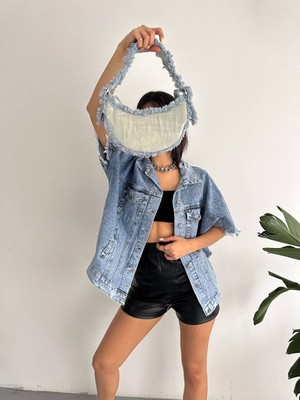 Noa Noa Cep Kapaklı Püskül Detaylı Kadın Gömlek Ceket