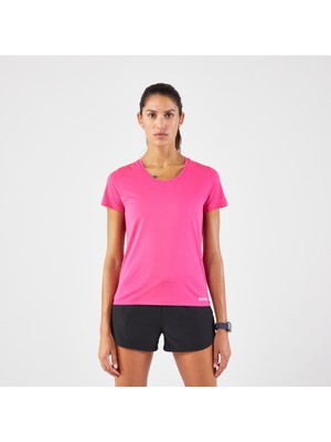 Kalenji Kadın Tişört - Koşu - Pembe - Run 100