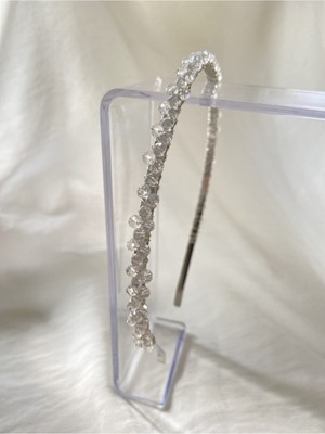 Pearly Handmade (G)Beyaz Kristal Taç