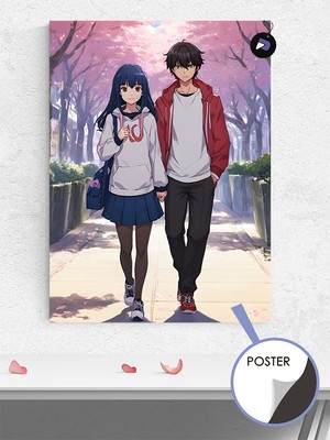 Romantik Çift Manga Anime Poster - Afiş - Dekoratif Duvar Posteri