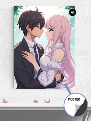 Postermanya Evli Çift Manga Anime Poster - Afiş - Dekoratif Duvar Posteri