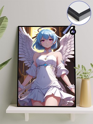 Postermanya Melek Angel Anime Kızı Manga Anime Çerçeveli Tablo - Çerçeveli Poster