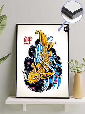 Postermanya Golden Fish Manga Anime Çerçeveli Tablo - Çerçeveli Poster