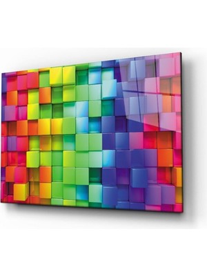 Miraaxx Soyut Cam Tablo 4mm Dayanıklı Temperli Cam