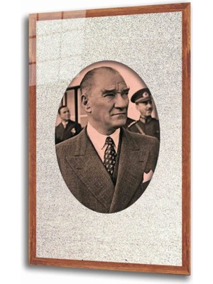 Miraaxx Atatürk Cam Tablo 4 mm Dayanıklı Temperli Cam