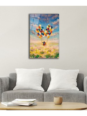 Miraaxx Balonlar Soyut Temperli Cam Tablo