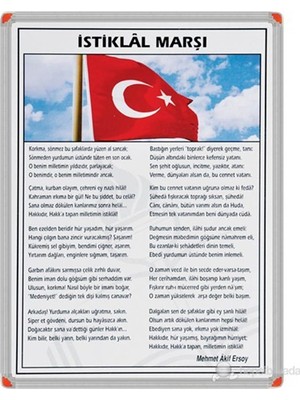 Toptan Bulurum Panda 35X50 Istiklal Marşı Alüminyum Çerçeve