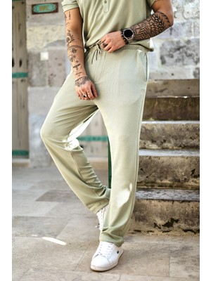 Outfit-Man Erkek Baggy Dokulu Pantolon Mint