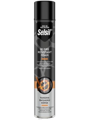 Selsil B1 750 ml Yangına Dayanıklı Köpük Açık Turuncu Renkli Yalıtım ve Dolgu Malzemesi