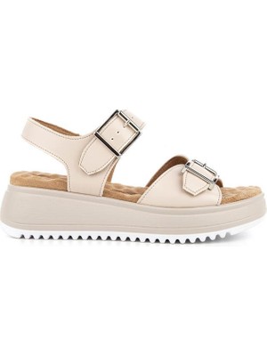 Muya Beebi 34213-045 Anatomik Taban Kadın Sandalet Krem 36-40