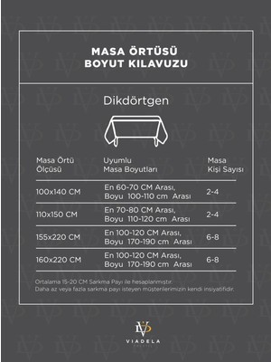 Viadela Kadınlar Günü Masa Örtüsü 160 x 220