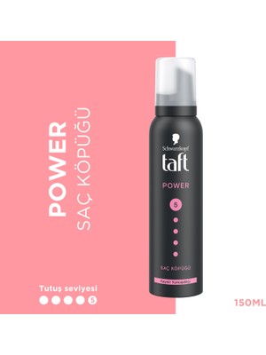 Schwarzkopf Taft Power Saç Köpüğü Vegan 150 ml Kaşmir Yumuşaklığı ve Hacim Kuru Yıpranmış Saçlar