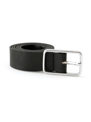 Rays 303 Dikdörtgen Tokalı Kemer Siyah