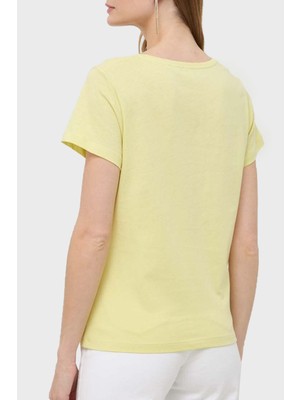 Pinko Pamuklu Regular Fit V Yaka T Shirt Kadın T Shirt 102950A1N8H23