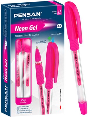 Pensan Neon Gel Kalem 12 Adet